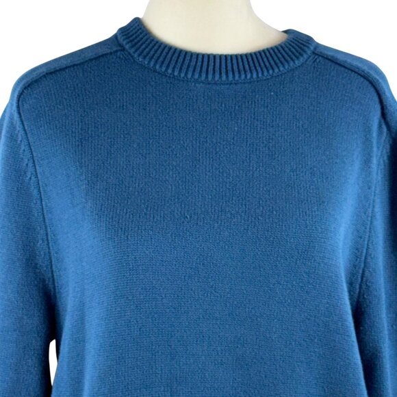 J. Crew Heritage Cotton Teal Blue Knit Crewneck Sweater Size Small - Picture 13 of 13